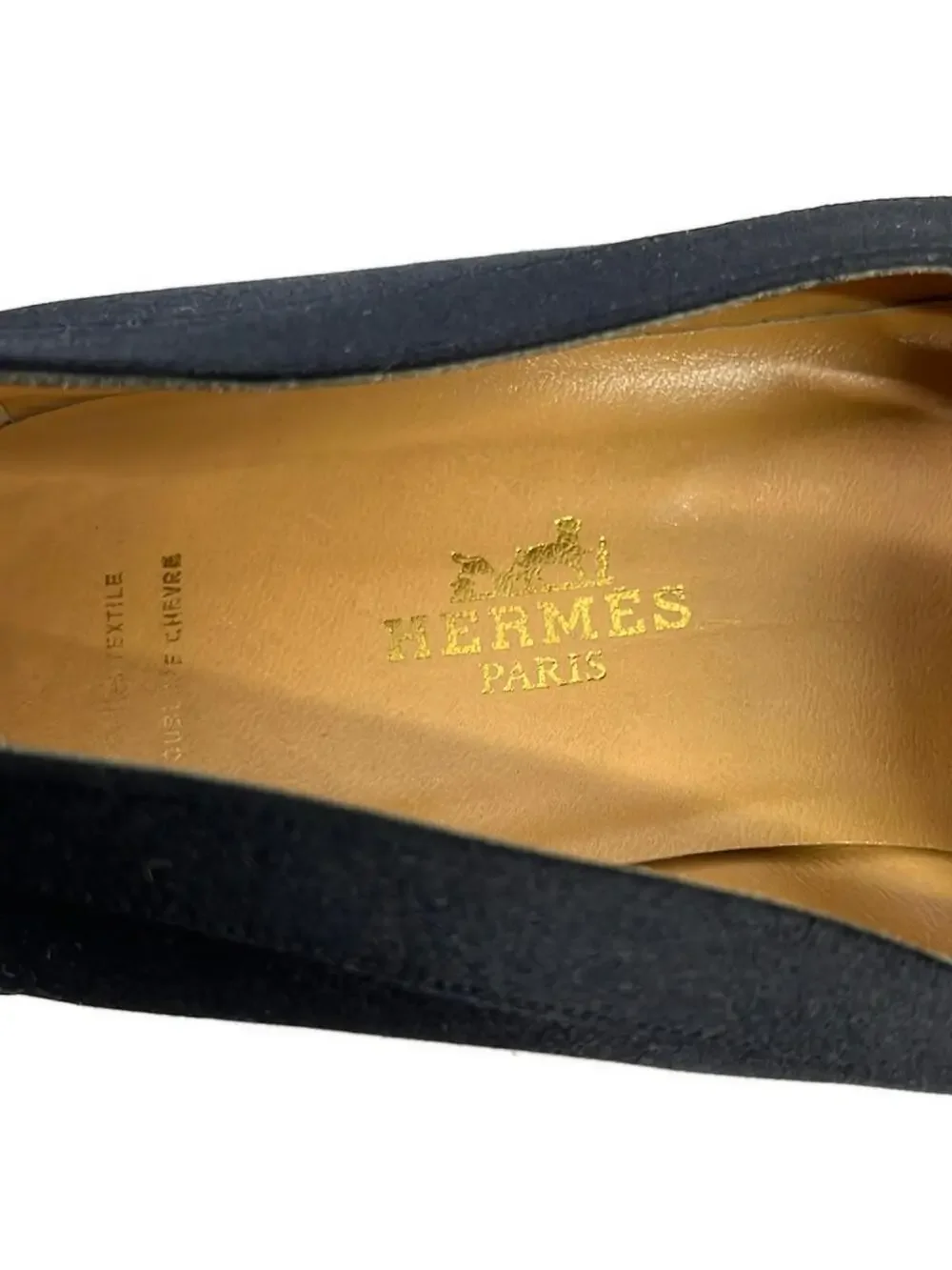 Hermes Black Satin Women's Shoes #277636H61B